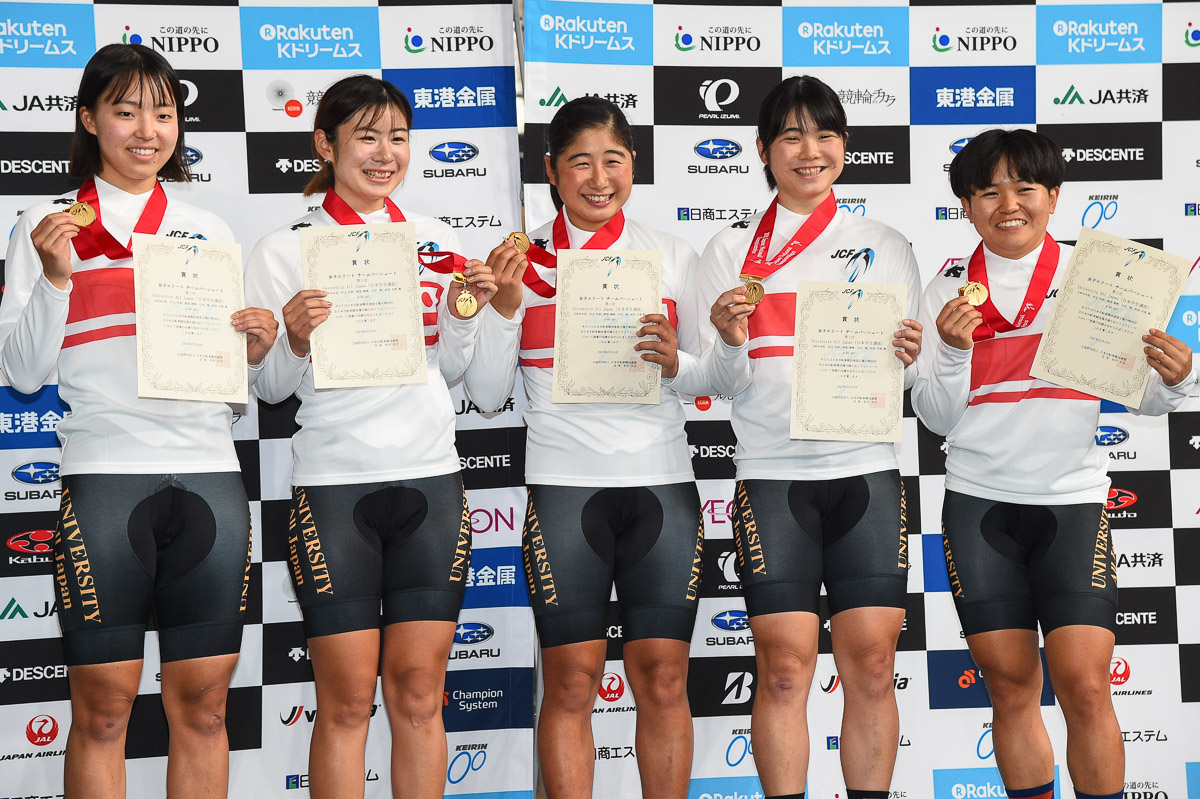 女子チームパーシュート 表彰式