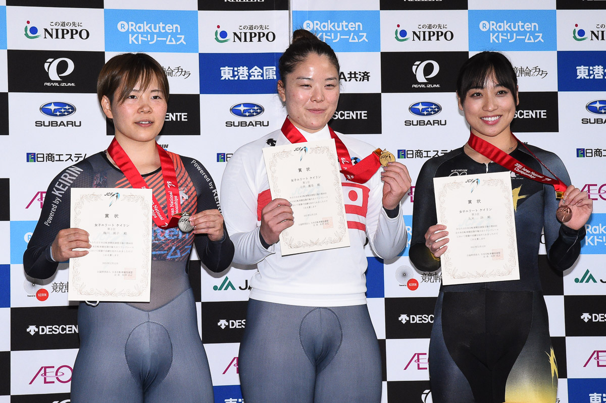 女子ケイリン 表彰式