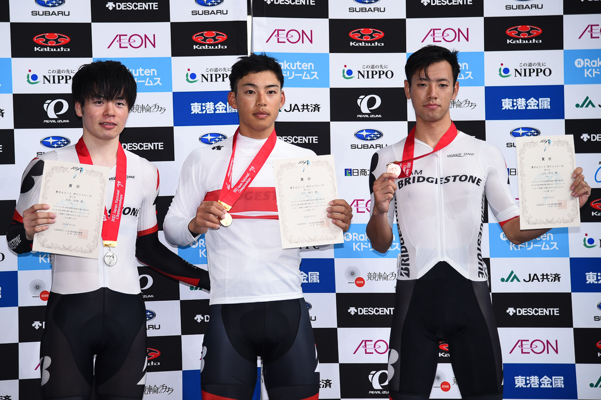 男子ポイントレース 表彰式