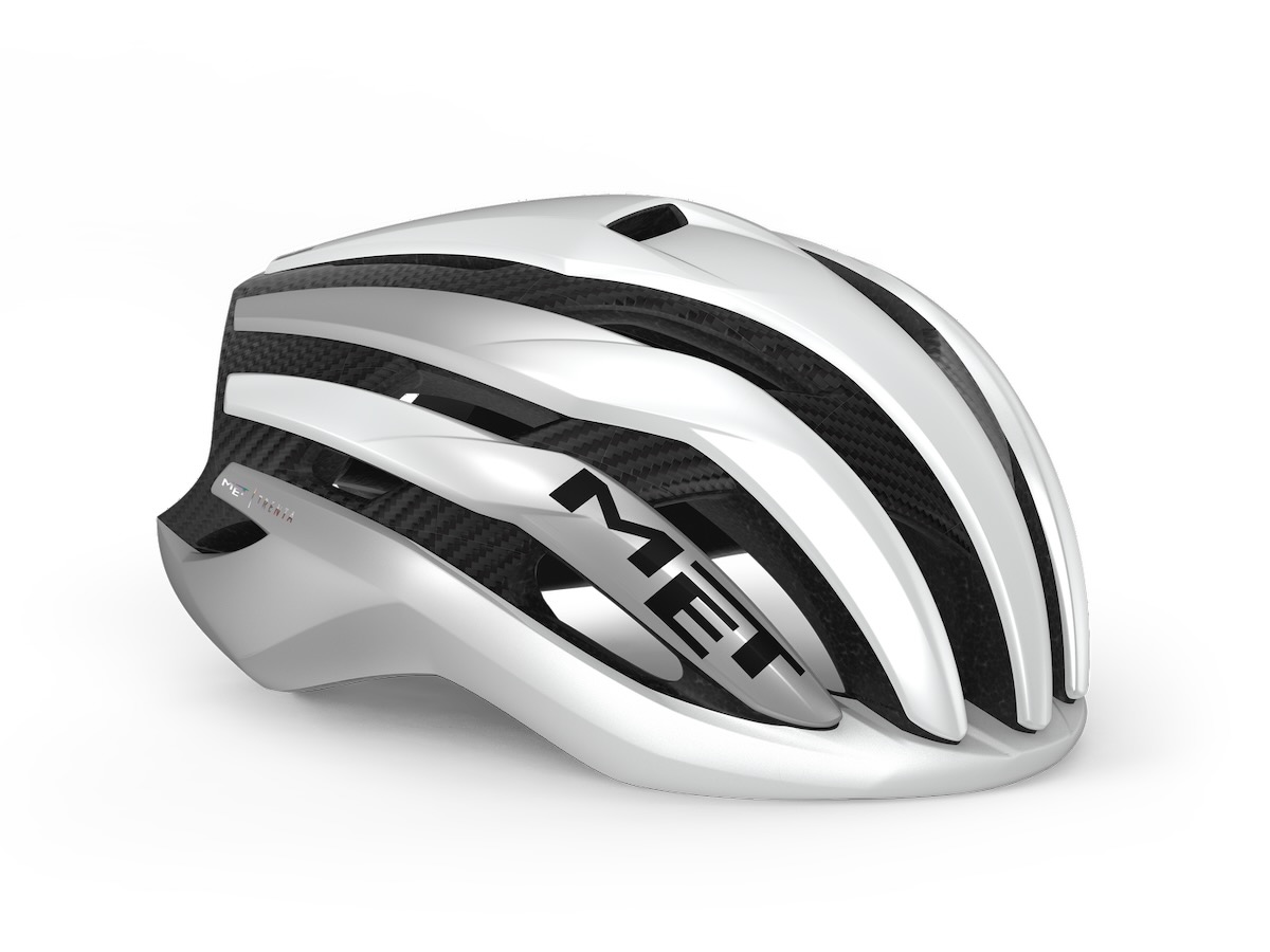 MET TRENTA 3K CARBON MIPS(White Silver Metallic/Matt)
