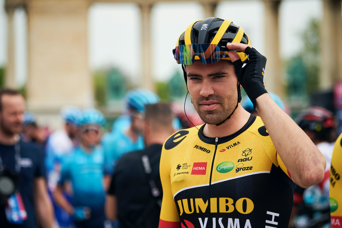 第14ステージの途中でレースを去ったトム・デュムラン(オランダ、ユンボ・ヴィスマ)