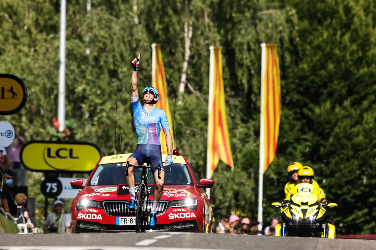独走でステージ初優勝を飾ったユーゴ・ウル(カナダ、イスラエル・プレミアテック)