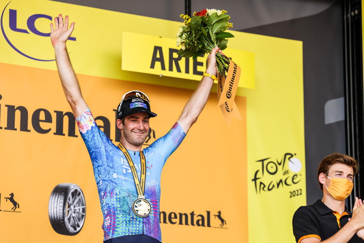 ステージ優勝とステージ敢闘賞を獲得したユーゴ・ウル(カナダ、イスラエル・プレミアテック)