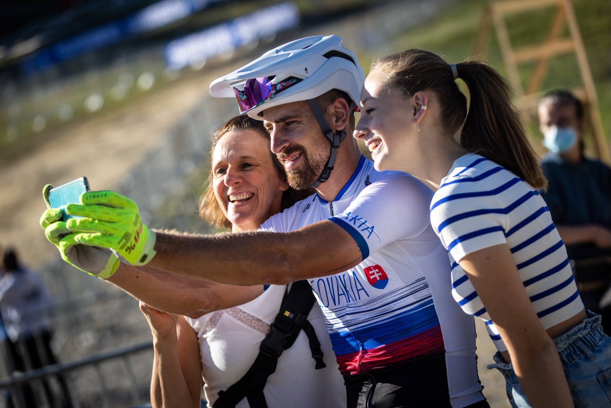 E-MTBレースにエントリーするペテル・サガン(スロバキア)