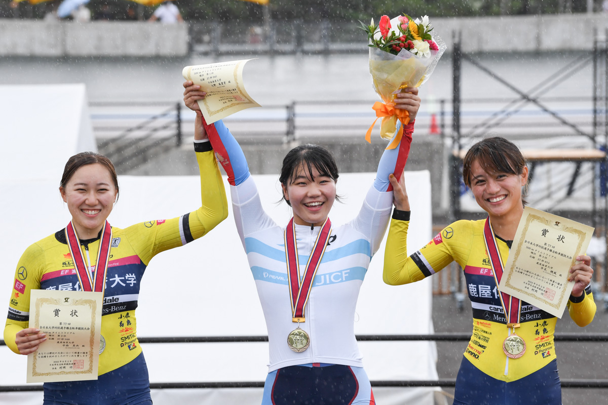 女子500mタイムトライアル 表彰式