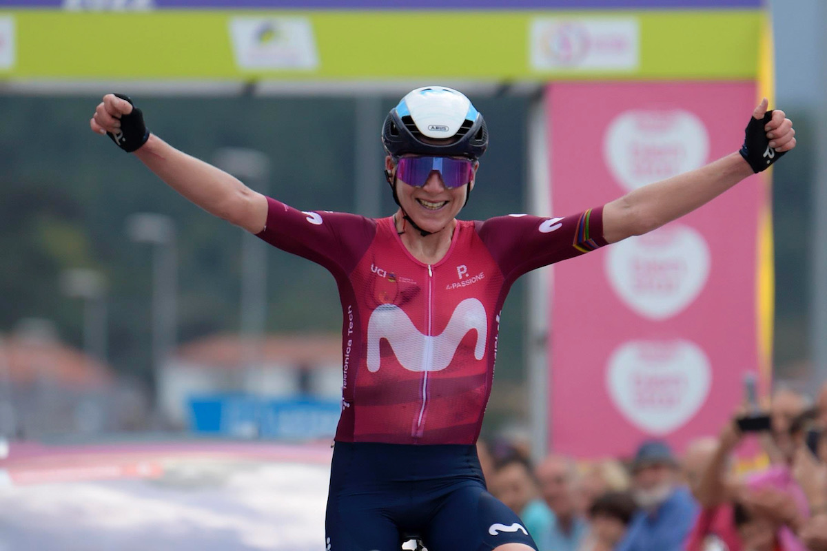 圧巻の独走勝利を挙げたアネミエク・ファンフルーテン(オランダ、モビスター)