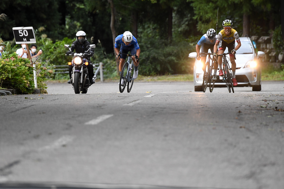 残り50m 入部正太朗、白川幸希、金子宗平のスプリント勝負
