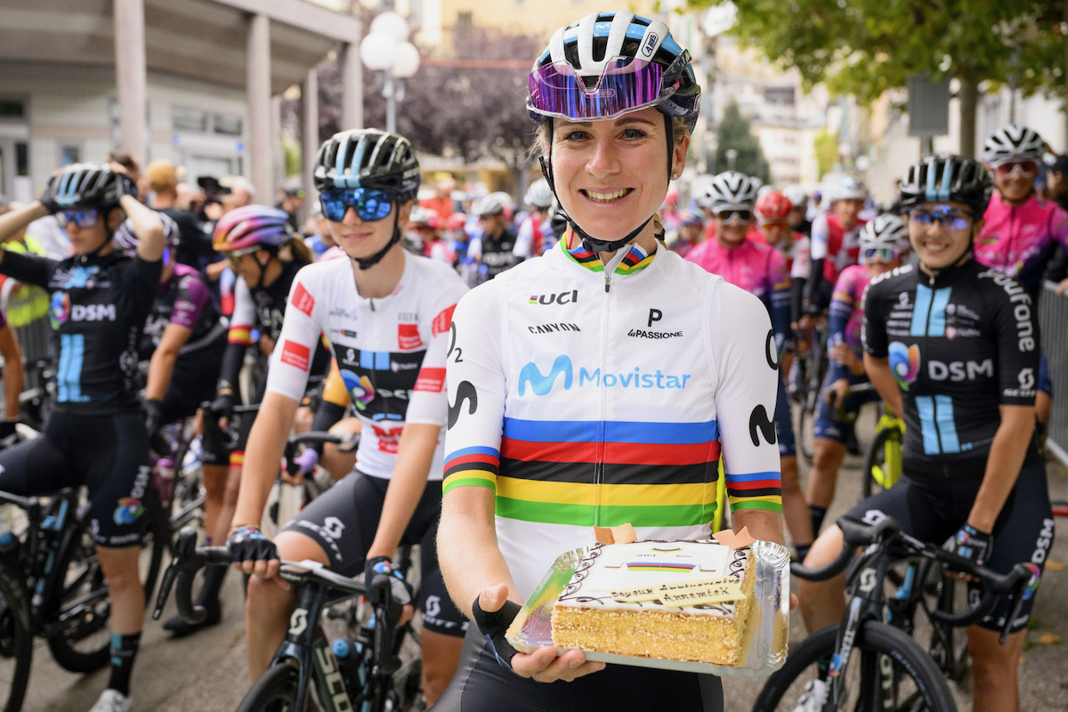 この日40歳の誕生日を迎えたアネミエク・ファンフルーテン(オランダ、モビスター)