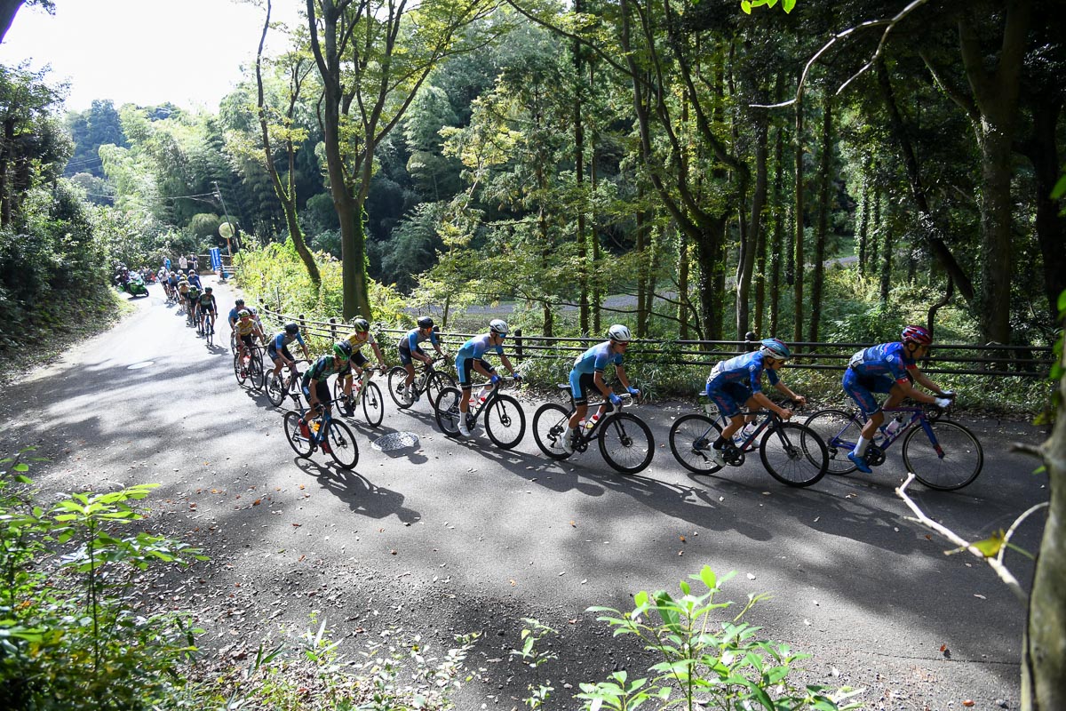 コース唯一の登り区間 雑木林の中は日中でも薄暗い