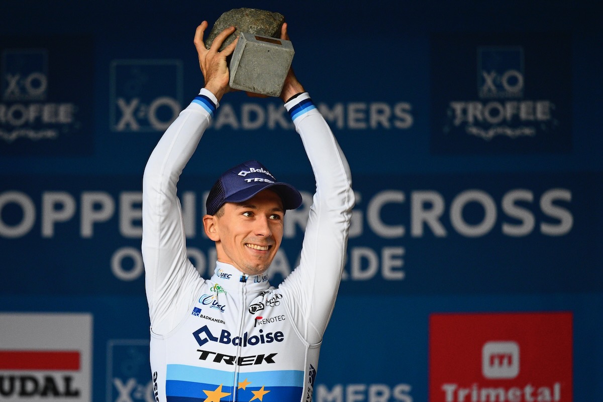 今季初勝利を挙げたラース・ファンデルハール(オランダ、バロワーズ・トレック・ライオンズ)