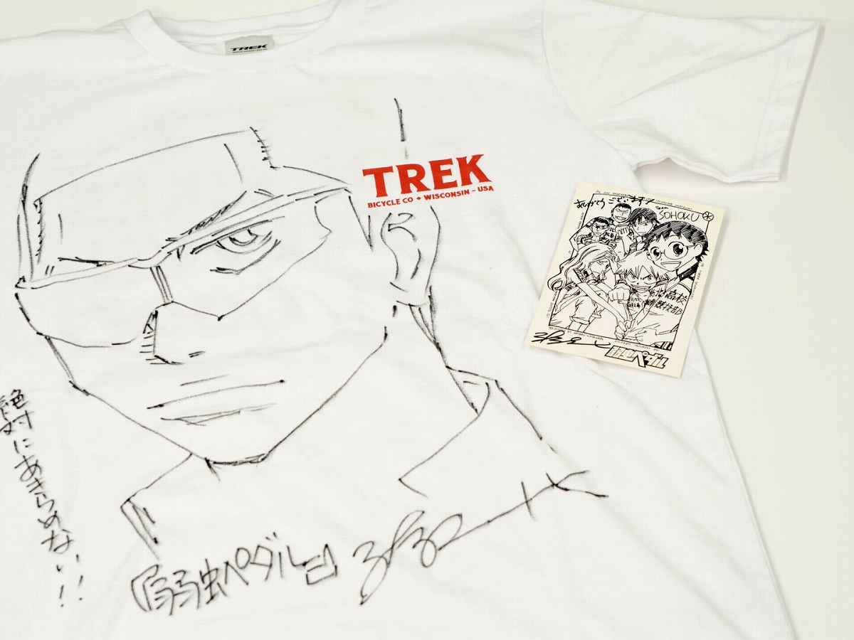 4.「弱虫ペダル」原作者、渡辺航先生のサイン入りTシャツ – B(金城真護部長バージョン)