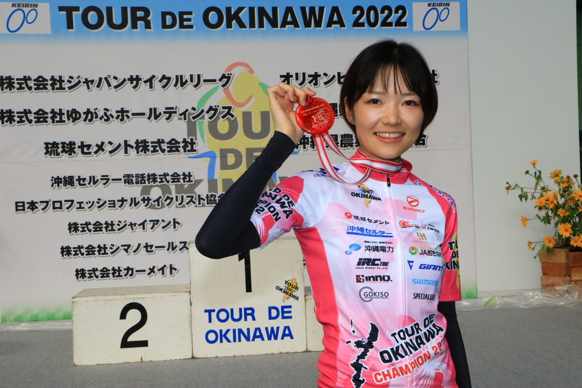 チャンピオンジャージを着た南芙美子さん(Team Zenko)